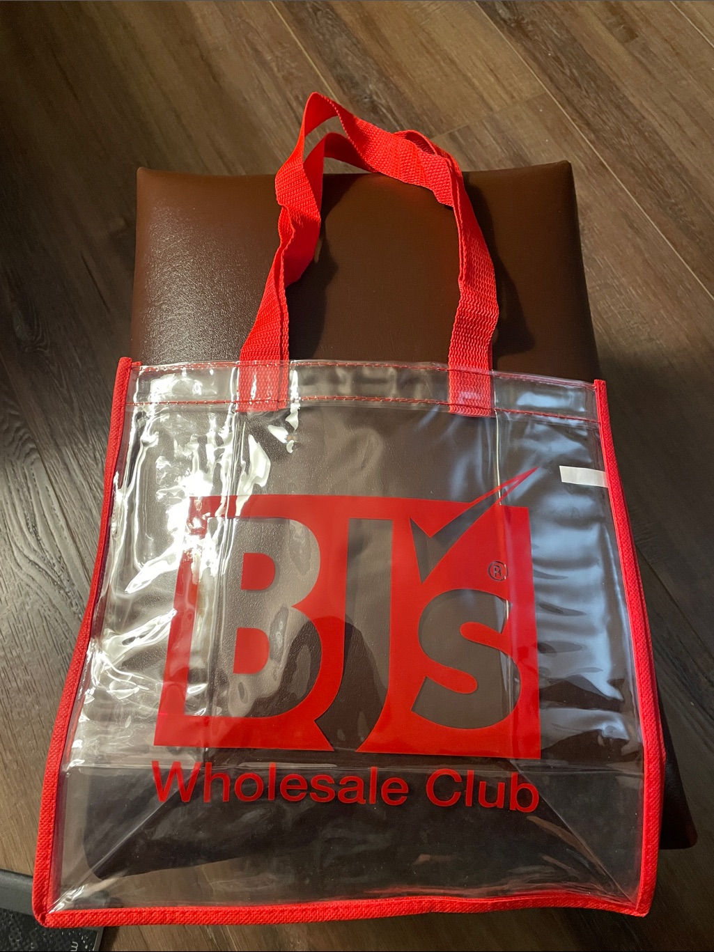 Bjs Wholesale Club Clear Red Trim Tote Bag